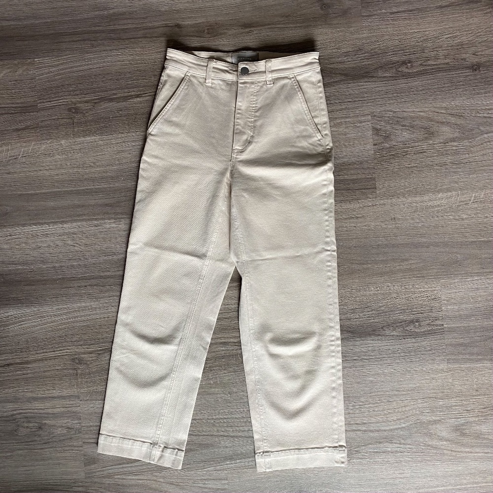 Everlane Straight Leg Crop Pants in Sandstone